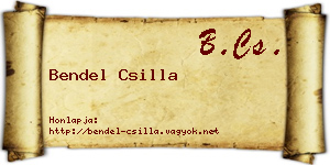 Bendel Csilla névjegykártya