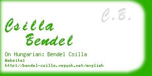 csilla bendel business card